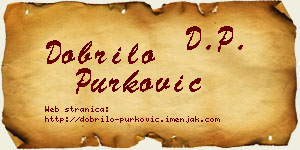 Dobrilo Purković vizit kartica